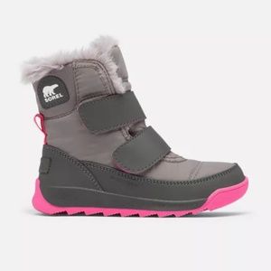 Sorel Kids' Whitney II Waterproof Snow Boot - Pink/Grey | Size 8